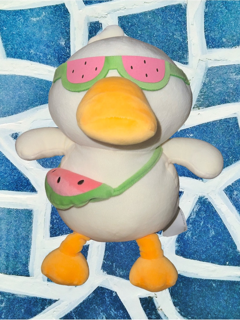 Miniso Beach Series Plush Toy Diving Duck Watermelon Plush + Read Description